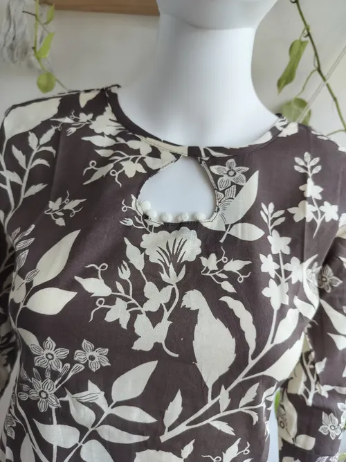 Brown Cotton Kurti